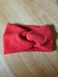 Upcycled Cashmere Baby Headband- Coral