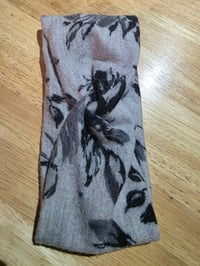 Image 1 of Pure Cashmere Upcycled Child Size Ear Warmer- Roses