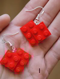 Image 9 of recycelte lego ohrringe 
