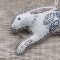 Image 2 of Winter Leaping Hare Decoration