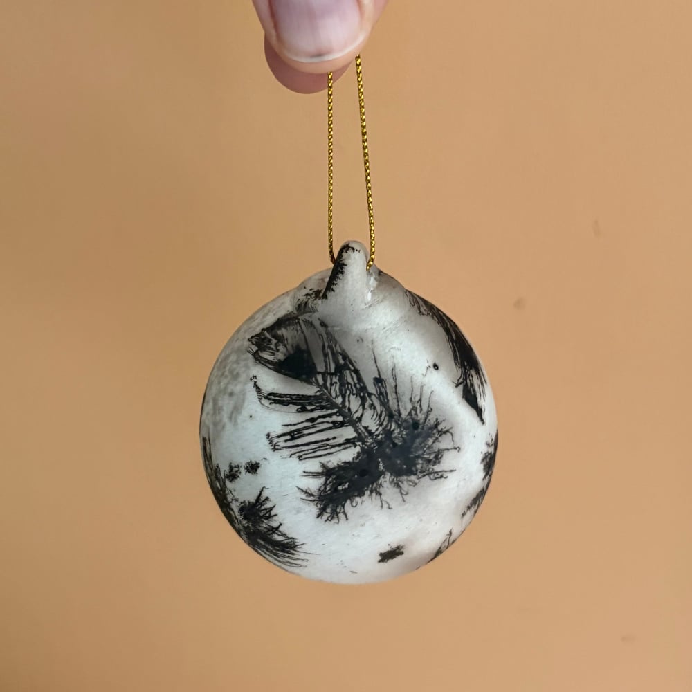 Image of Feather Raku BaubIe