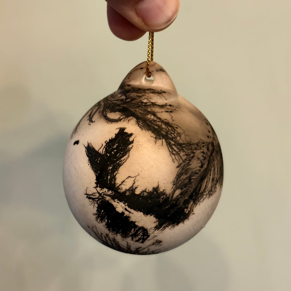 Image of Raku Feather BaubIe