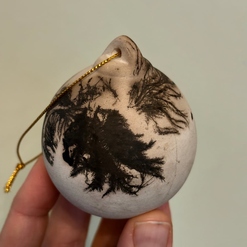 Image of Raku Feather BaubIe