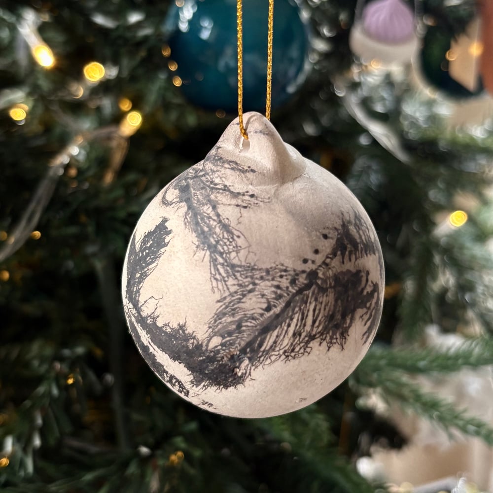 Image of Raku Feather BaubIe