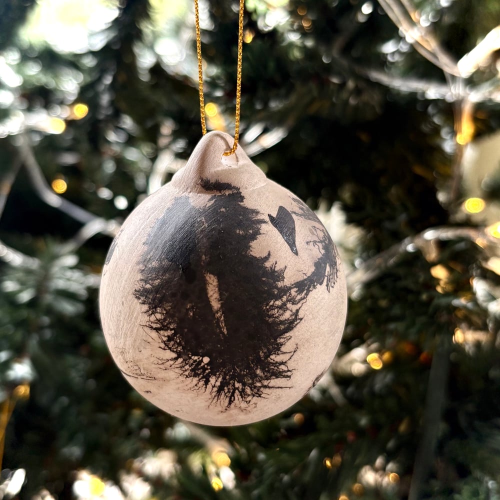 Image of Raku Feather Bauble