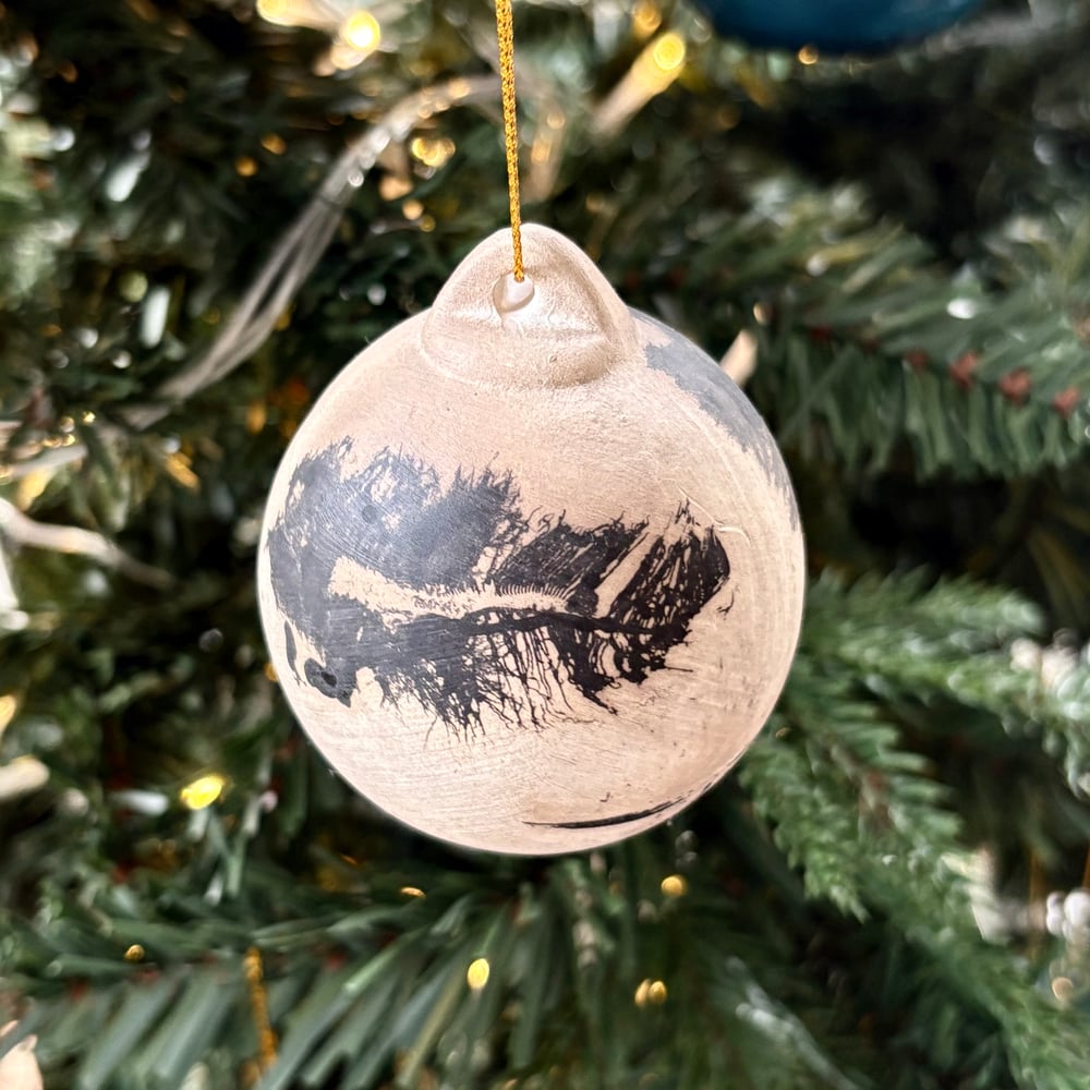 Image of Raku Feather Bauble
