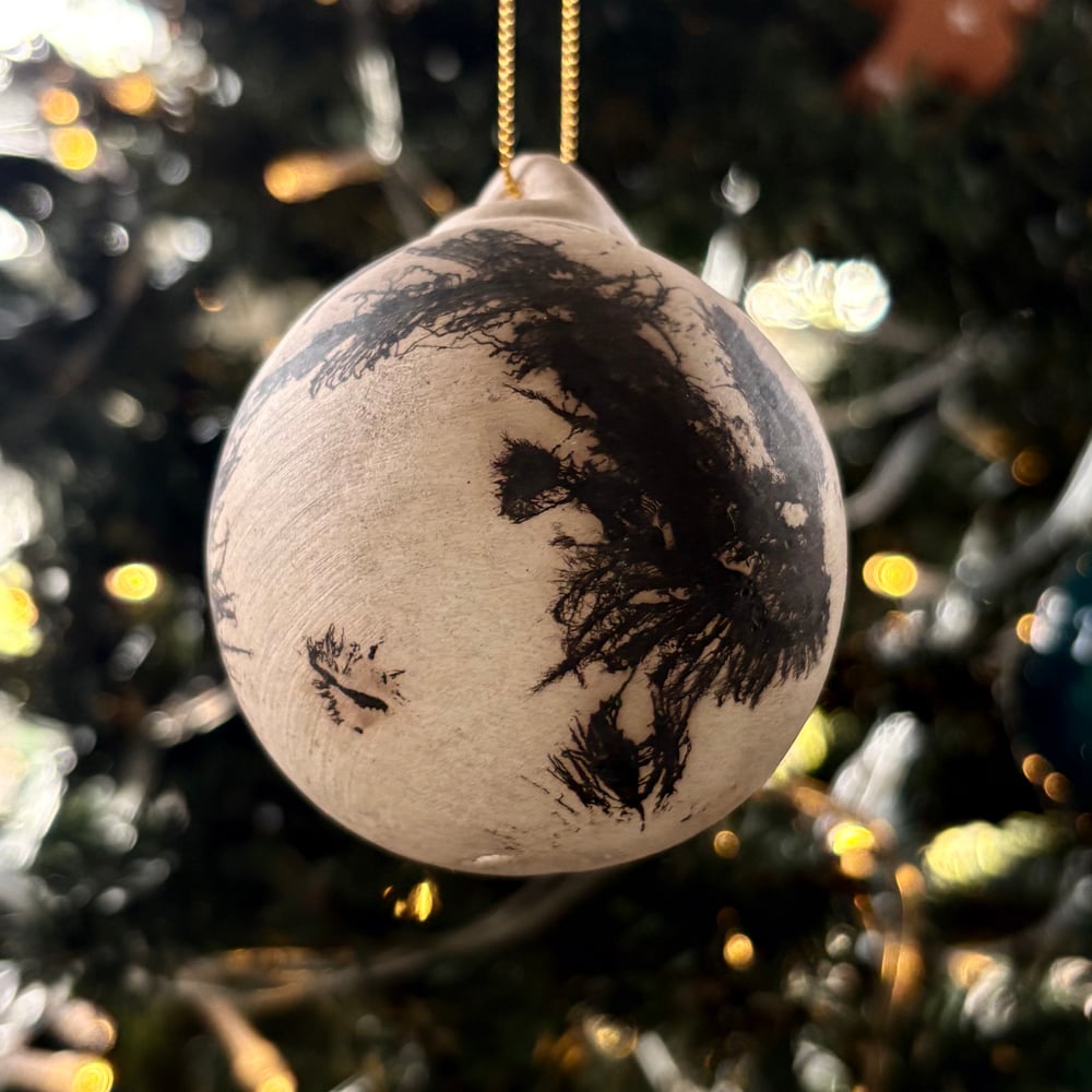 Image of Raku Feather Bauble