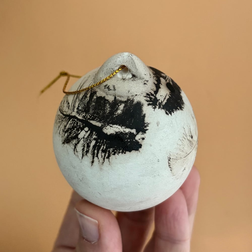 Image of Ghost Feather Raku Bauble
