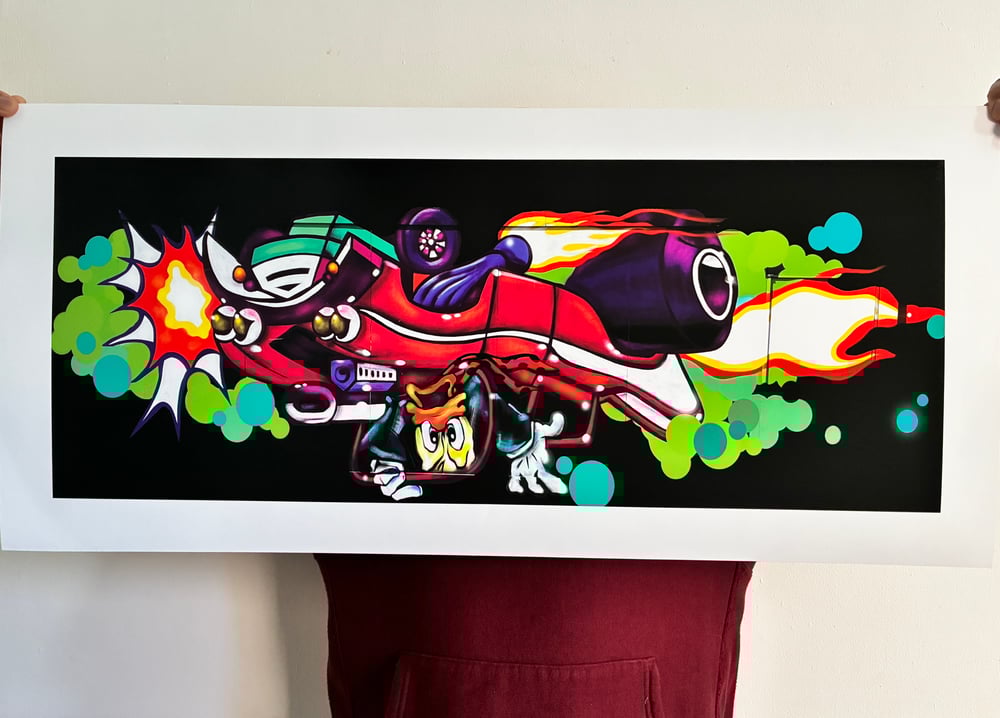 Image of Andy seize ‘Duck in the Fast Lane’.