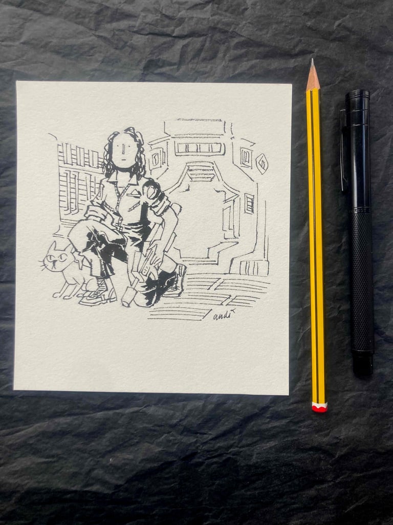 Ripley and ship's cat Image 3