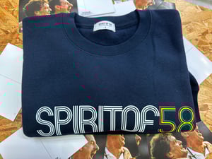 Image of Spirit of 58 Unisex Retro Sweatshirt in Navy 