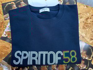 Image of Spirit of 58 Unisex Retro Sweatshirt in Navy 