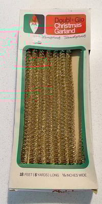 Vintage Doubl Glo Golden Christmas Garland
