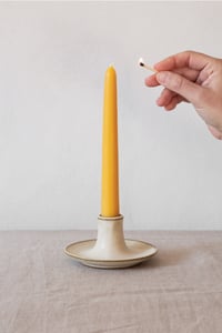 Image 3 of candle holder-small / white