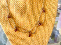 Image 1 of garnet draped necklace