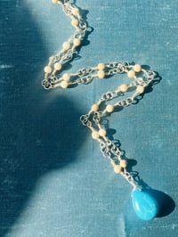 Image 4 of howlite beaded wire wrapped necklace