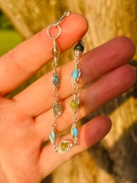 Image 4 of jasper and turquoise wire wrapped beaded bracelet