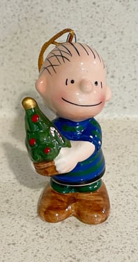 Image 1 of Vintage Ceramic Linus Christmas Ornament