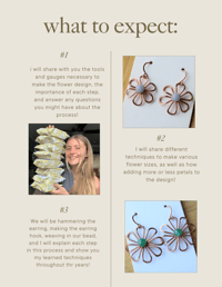 Image 2 of FLOWER EARRING CLASS 06/22