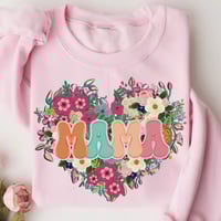 Mama Heart Floral Sweatshirt/Tee