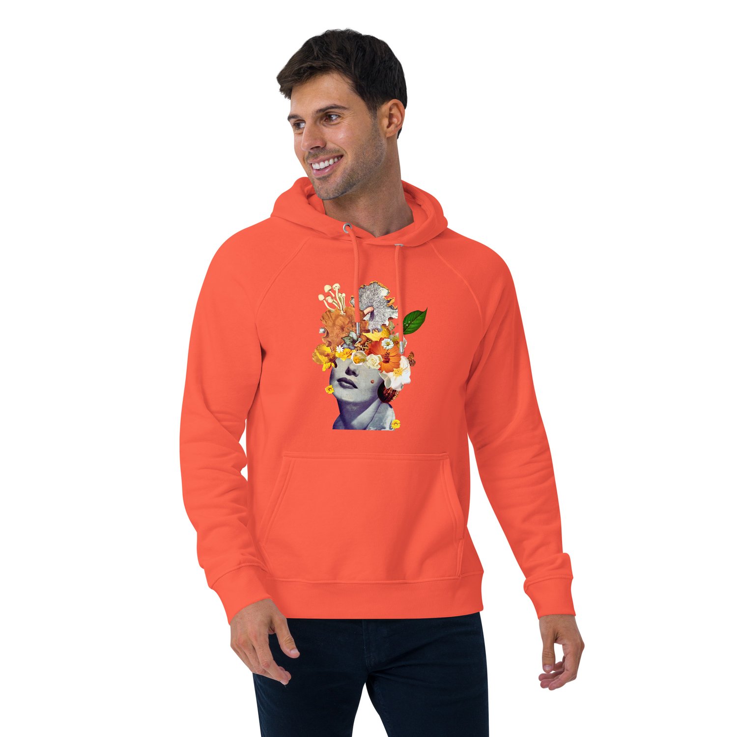 Image of She's a Lil Nuts - Unisex Eco Raglan - Organic Cotton Pullover Hoodie