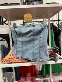 Image 1 of denim light bustier 