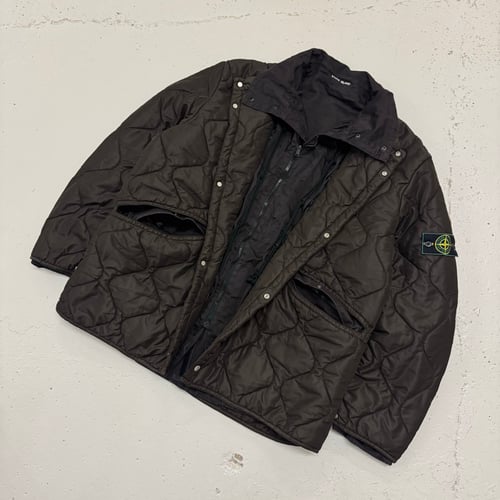 Image of AW 1999 Stone Island Raso Gommato Reversible Jacket, Size XL