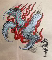 Image 4 of 'Jorogumo spider woman' Sand T-shirt - Bone Trail Apparel