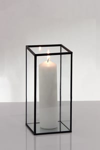 Tall Metal Frame Candle Holder 