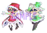 Mini Squid Sisters holiday keychain