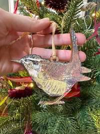 wooden wren decoration 