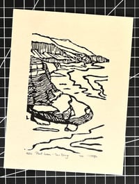 Image 2 of Point Loma (Sunset Cliffs), San Diego Limited Edition Linocut Block Print