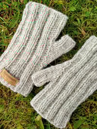 Image 5 of Fingerless Mittens in rare breed British wool 