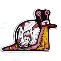 Snail in Hat Sticker