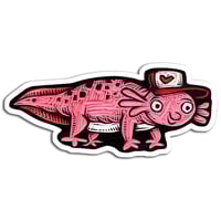 Axolotl n Hat Sticker