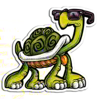 Turtle in Sunglasses Sticker