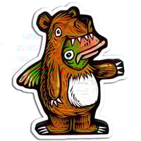 Bear in a Salmon Suit Sticker