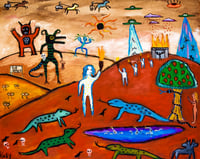 Aliens & Lizards 11 x 14 Paper Print