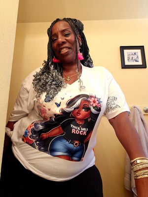 Image of THICK GIRLS ROCK CUSTOM GRAPHIC TEES