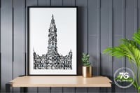 Image 5 of Philadelphia City Hall Line Art Print — Digital Download