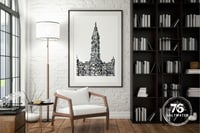 Image 6 of Philadelphia City Hall Line Art Print — Digital Download