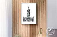 Image 8 of Philadelphia City Hall Line Art Print — Digital Download
