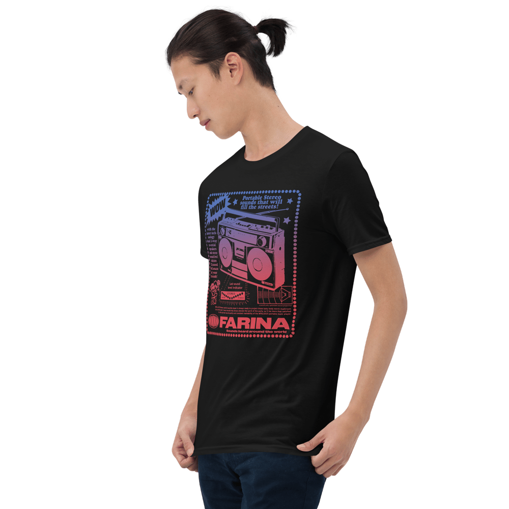 Mark Farina Short-Sleeve Multi-colored Boombox Unisex T-Shirt