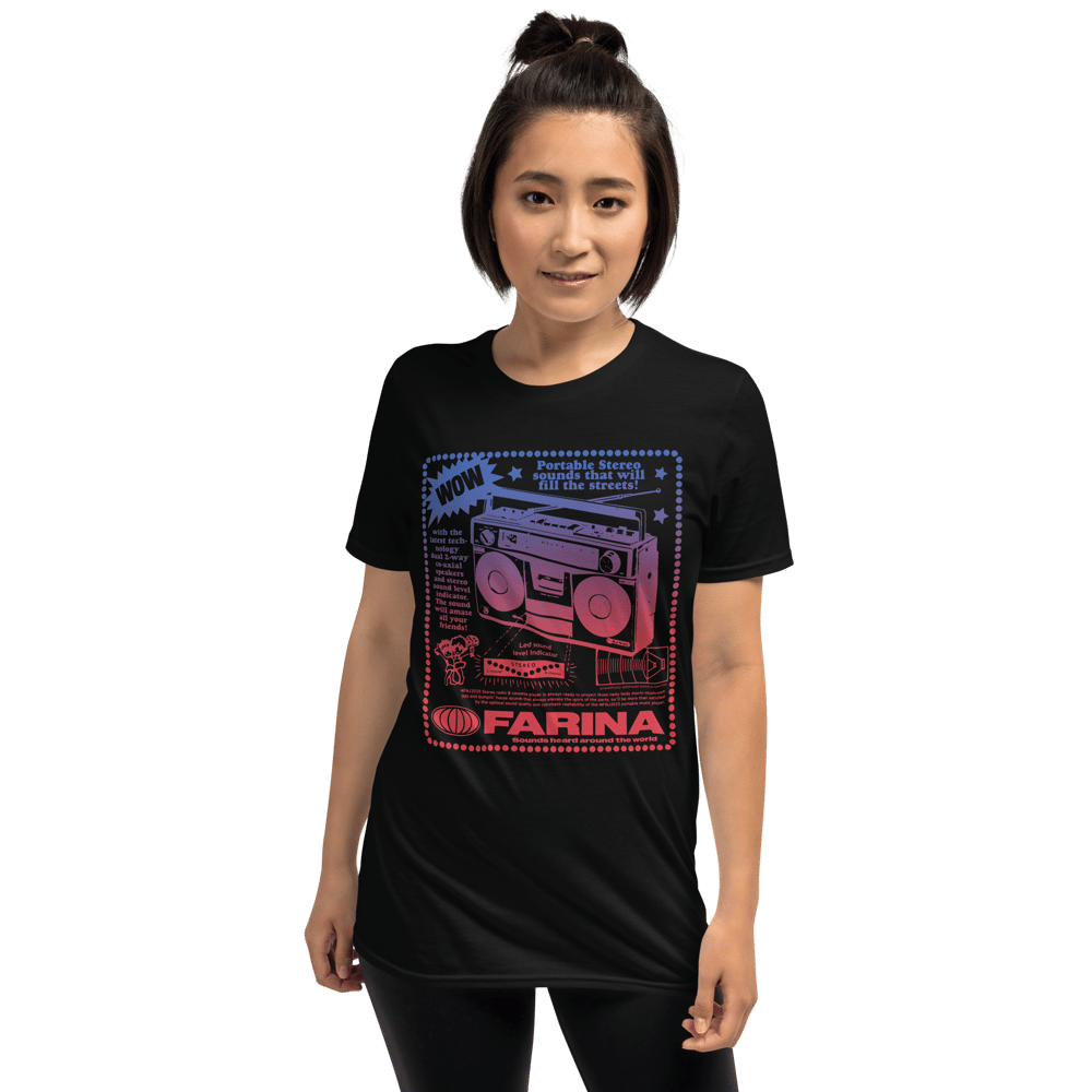 Mark Farina Short-Sleeve Multi-colored Boombox Unisex T-Shirt