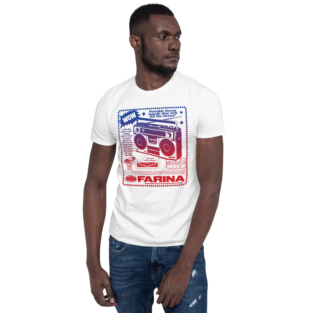 Mark Farina Short-Sleeve Multi-colored Boombox Unisex T-Shirt