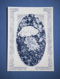 Image 1 of Méduse carte postale / jellyfish postcard