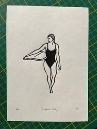 Image 1 of Lino print "Longboard Lady" - Signed Limited Edition.