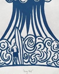 Image 3 of Lino print "Greg Noll" - Signed Limited Edition.