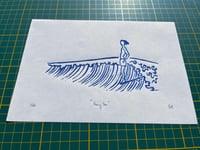 Image 4 of Lino print "Hang ten" - Signed Limited Edition.