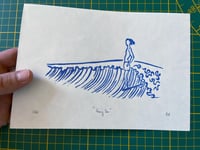 Image 5 of Lino print "Hang ten" - Signed Limited Edition.